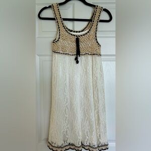 Apricot lane lace and crochet dress - juniors